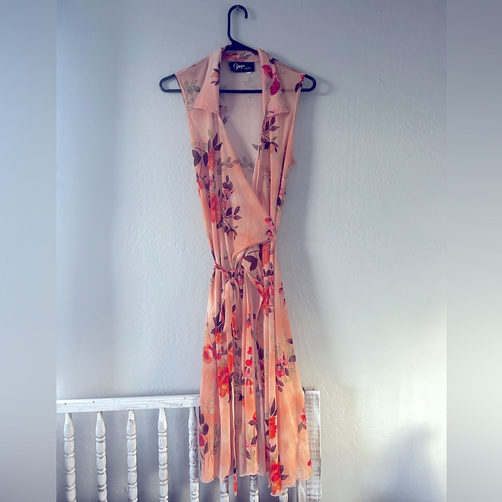 Sheer y2k peach dress